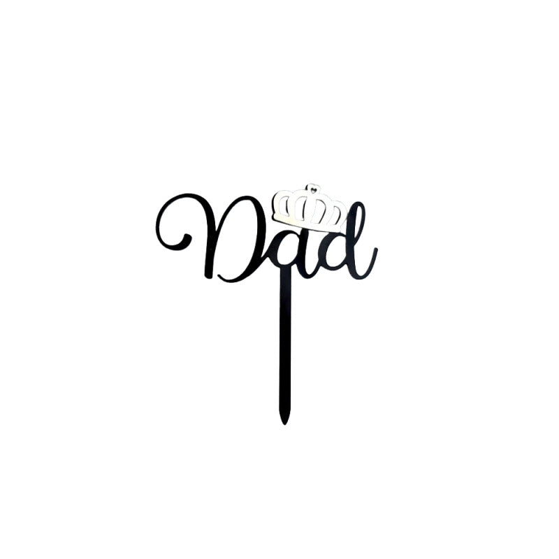 Wholesale 10PCS/PACK Father's Day Superman Dad Acrylic Cake Insert Decoration